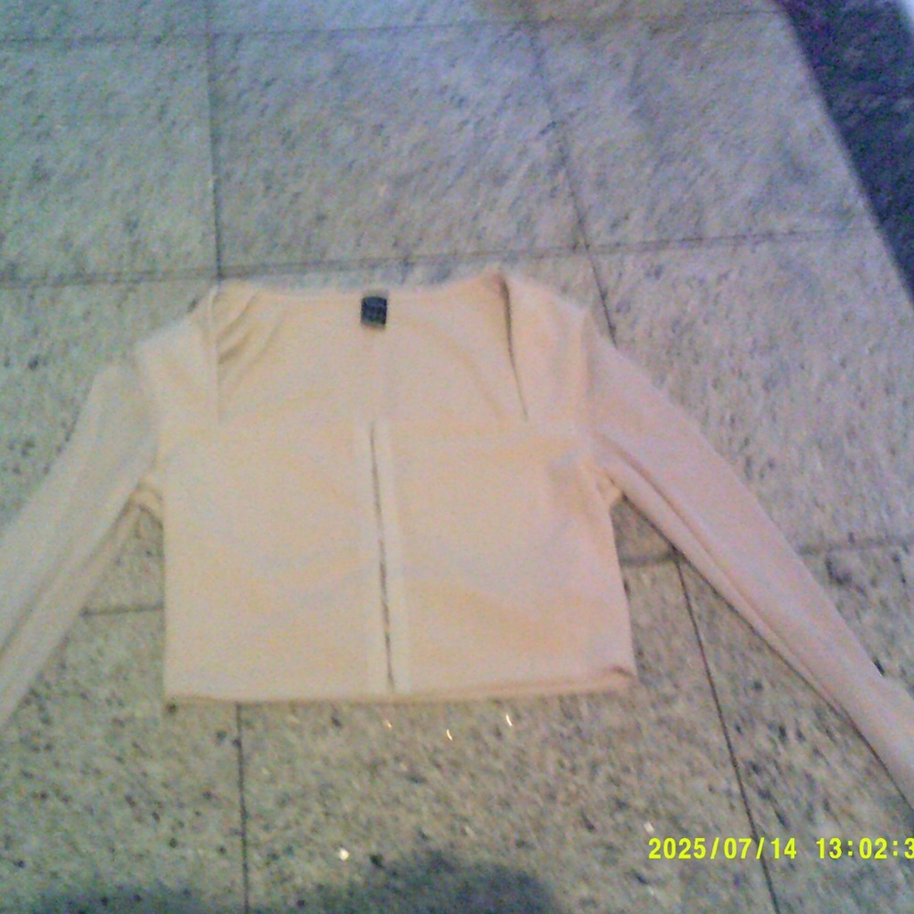 SHEIN Cream Long Sleeve Blouse